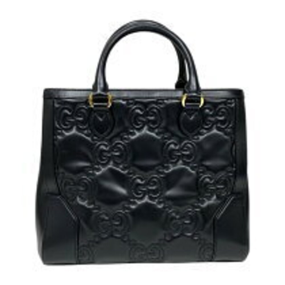 Gucci Handbag Matelasse GG Leather Bag Tote Black Shoulder